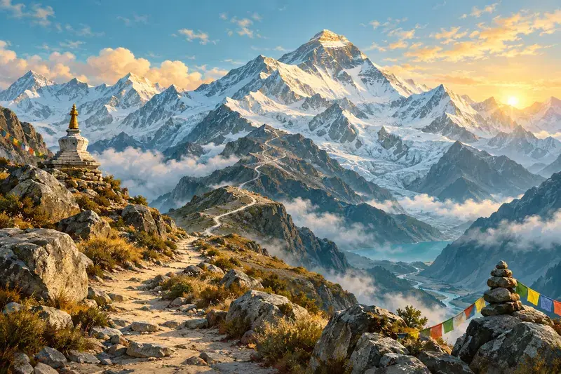 Everest Expedition — illustrated expedition artwork