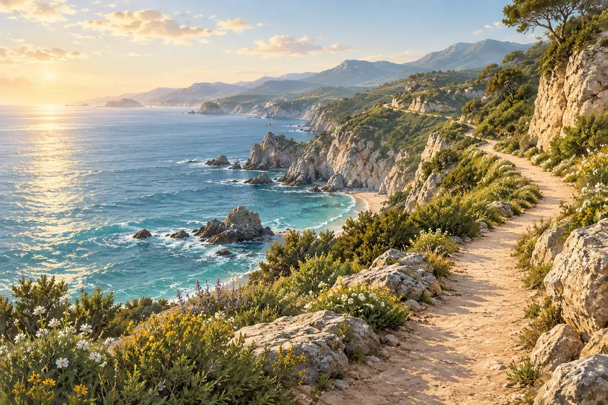 Coastal Trail — illustrated expedition artwork
